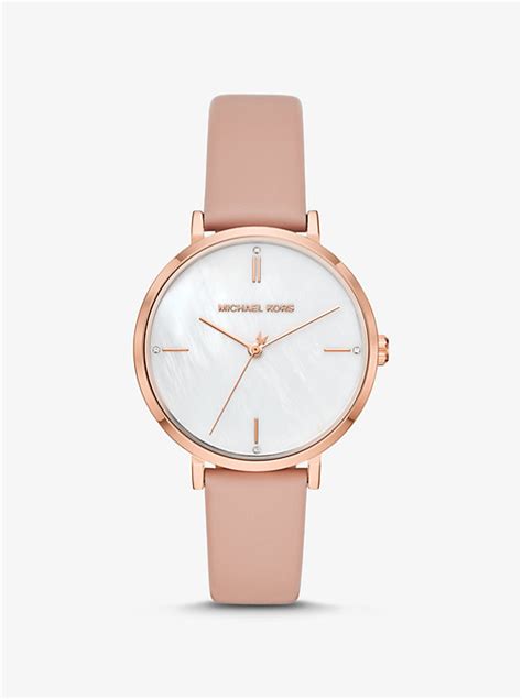 michael kors jaryn leather watch|Oversized Jaryn Rose Gold.